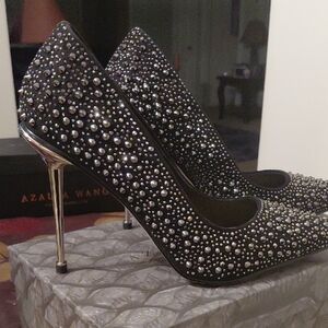 Azalea Wang Black Studded Heels